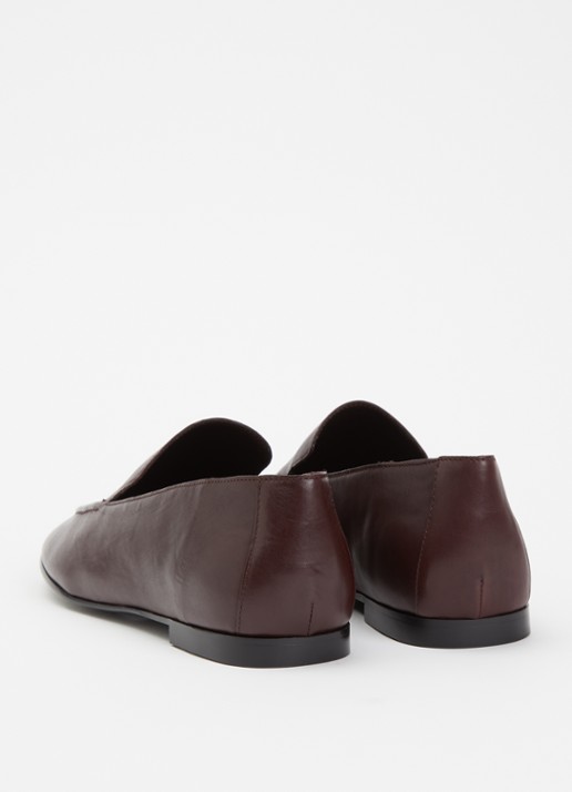Dune London Gurl loafer van leer - achterkant 2 bordeauxrood