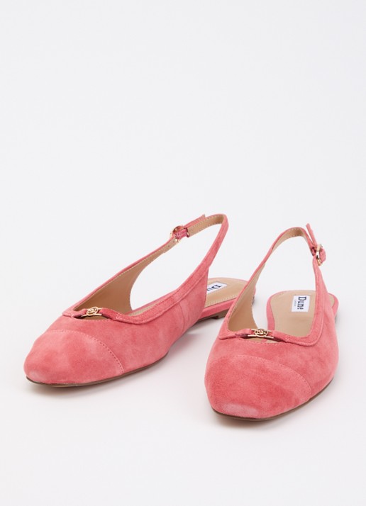 Dune London Hanna slingback van suède - detail 3 oudroze