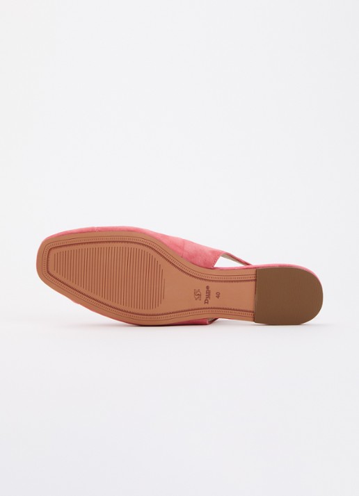 Dune London Hanna slingback van suède - detail 5 oudroze