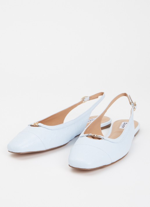 Dune London Hanna slingback van suède - detail 3 lichtblauw