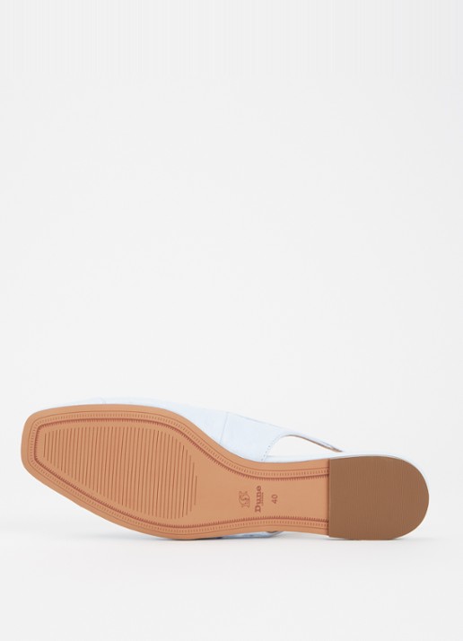 Dune London Hanna slingback van suède - detail 5 lichtblauw