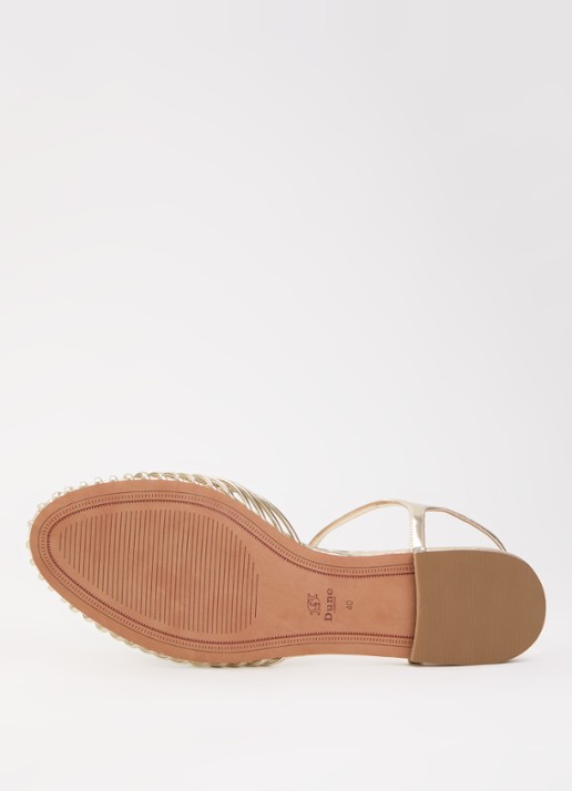 Dune London Harmoni sandaal met metallic finish - detail 3 goud