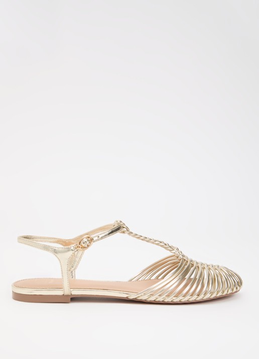 Dune London Harmoni sandaal met metallic finish