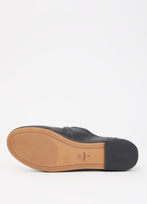 Dune London Havella ballerina van leer - detail 4 zwart
