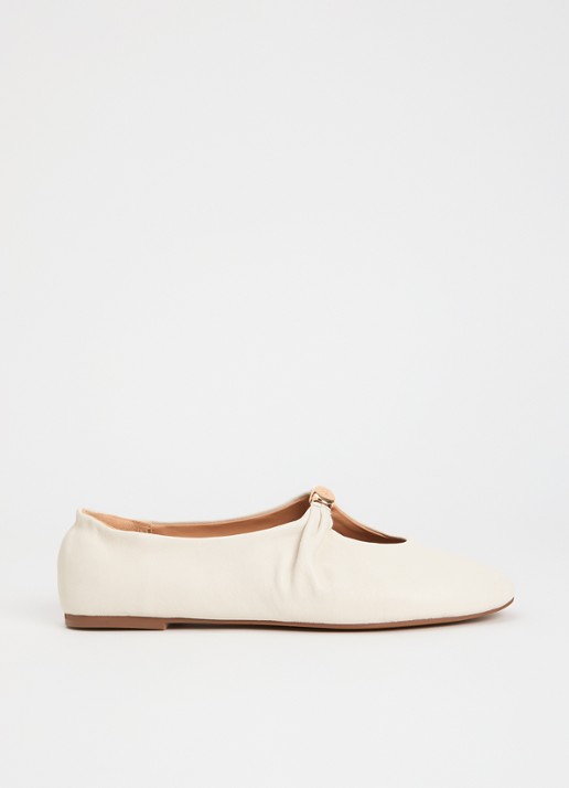 Dune London Havella ballerina van leer