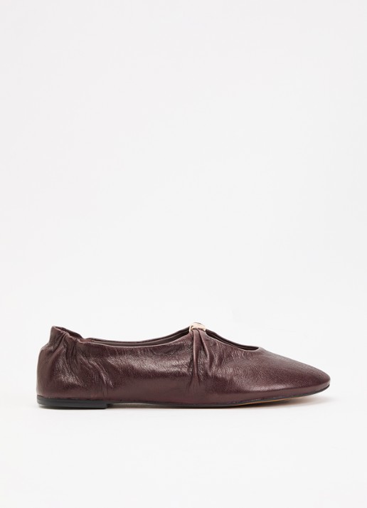 Dune London Havella ballerina van leer