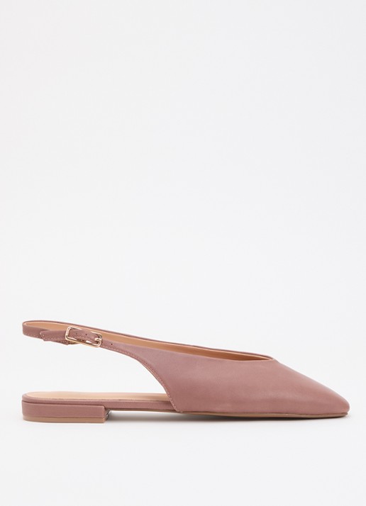 Dune London Heartbeat slingback van leer