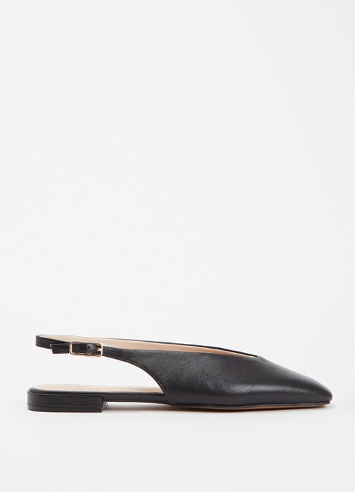 Dune London Heartbeat slingback van leer