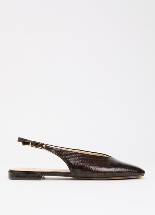 Dune London Heartbeat slingback van leer