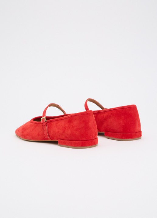 Dune London Hearthrob ballerina  - achterkant rood