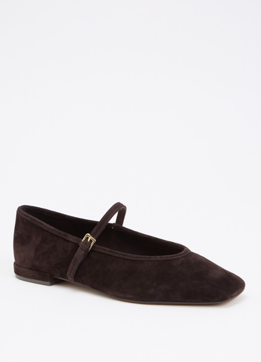 Dune London Hearthrob ballerina  - voorkant donkerbruin