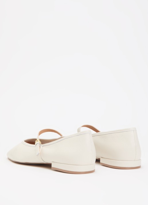 Dune London Hearthrob ballerina  - achterkant 2 creme
