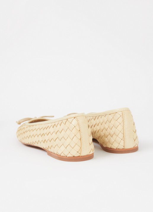Dune London Heat ballerina - achterkant 4 lichtgeel