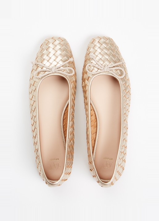 Dune London Heat ballerina - detail 4 goud