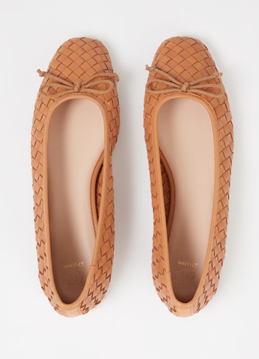 Dune London Heat ballerina - detail 2 cognac