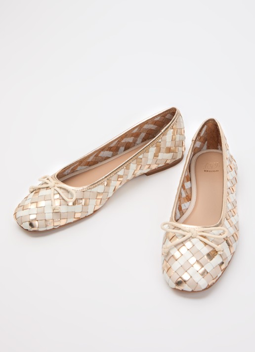 Dune London Heat ballerina - detail beige