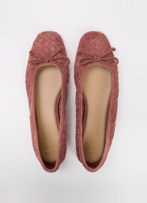 Dune London Heat ballerina - detail 4 oudroze