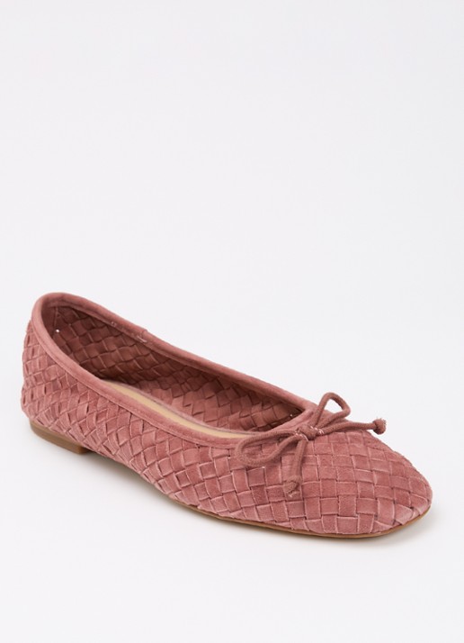 Dune London Heat ballerina - voorkant 2 oudroze