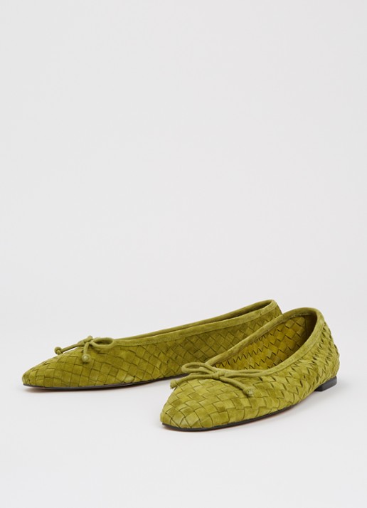 Dune London Heat ballerina - detail 3 groen