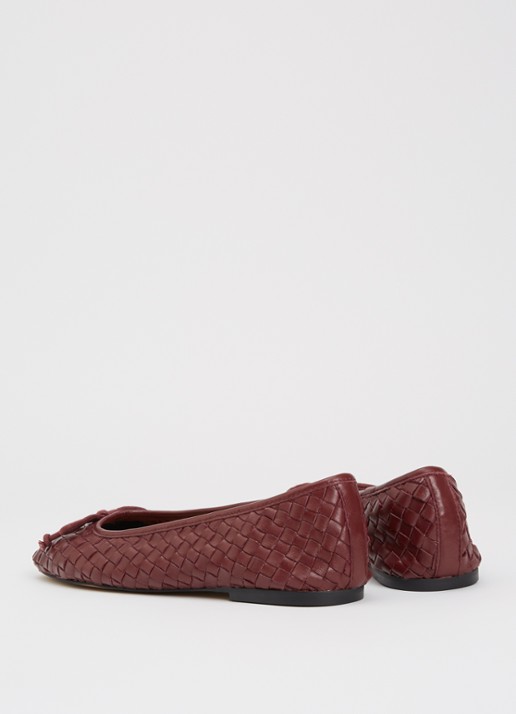 Dune London Heat ballerina - achterkant 5 bordeauxrood
