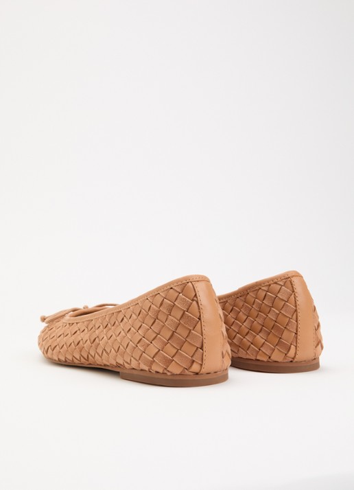 Dune London Heat ballerina - achterkant 5 roestbruin