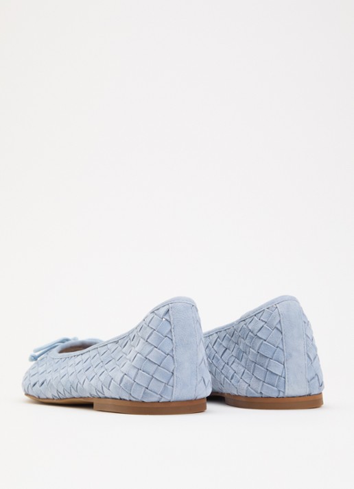 Dune London Heat ballerina - achterkant 5 lichtblauw