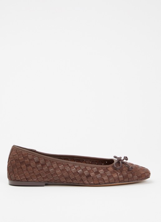 Dune London Heat ballerina - voorkant bruin