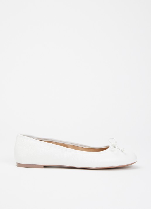 Dune London Helenne ballerina van leer