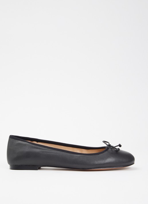 Dune London Helenne ballerina van leer