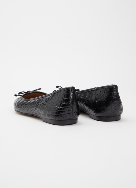 Dune London Helenne ballerina van leer - achterkant 4 antraciet