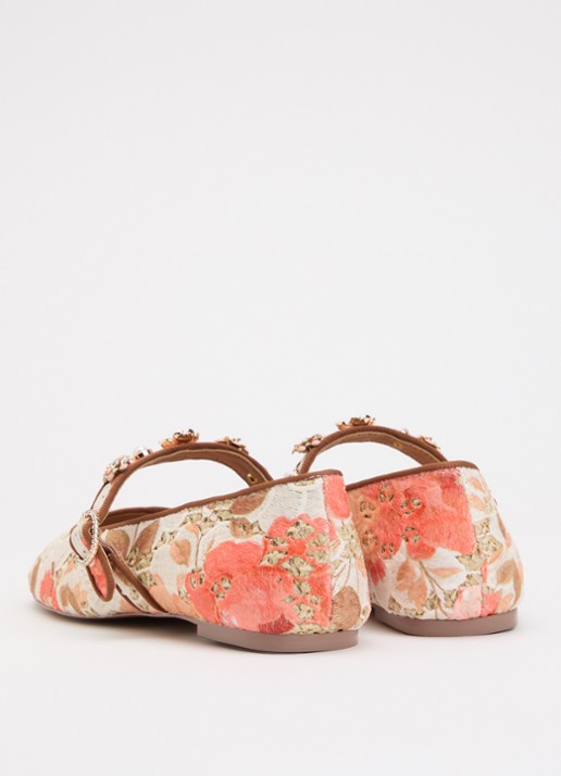 Dune London Hennrietta ballerina - achterkant 4 orange