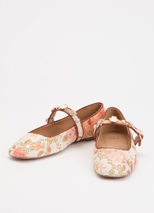 Dune London Hennrietta ballerina - detail orange