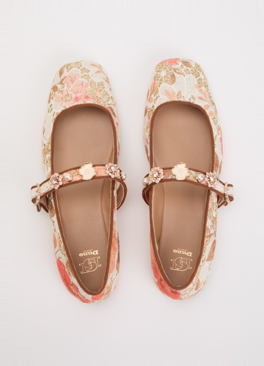 Dune London Hennrietta ballerina - detail 2 orange
