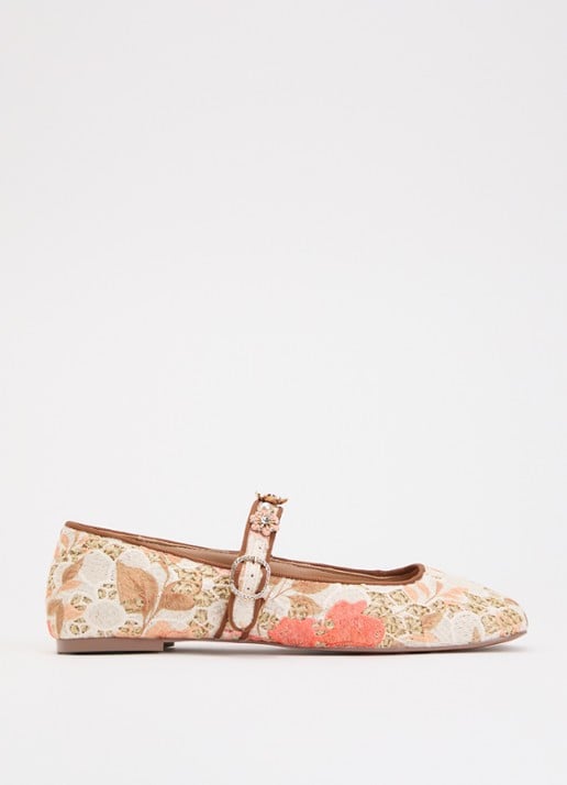 Dune London Hennrietta ballerina - voorkant 5 orange