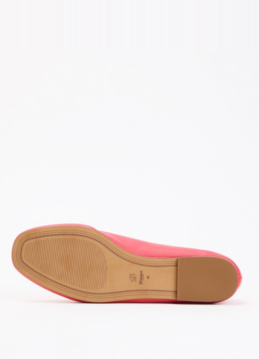 Dune London Hetta ballerina van leer - detail 5 roze