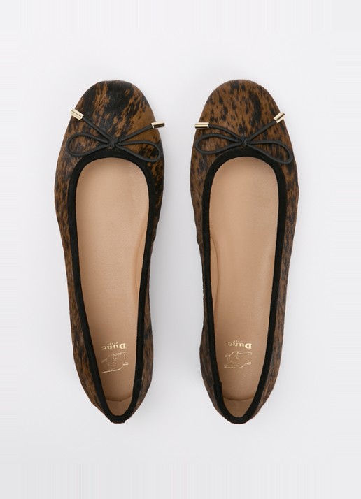 Dune London Highest ballerina met lakleren details - detail 4 donkerbruin