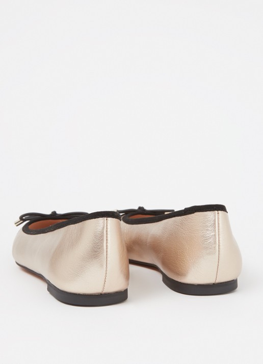 Dune London Highest ballerina met lakleren details - achterkant 5 goud