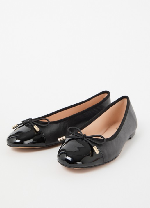 Dune London Highest ballerina met lakleren details - detail 2 zwart