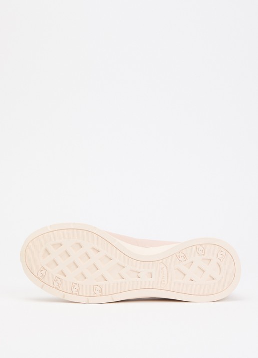 Dune London Highline ballerina van leer met metallic finish - detail 5 oudroze