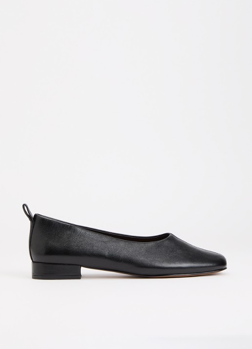 Dune London Highmark ballerina van leer