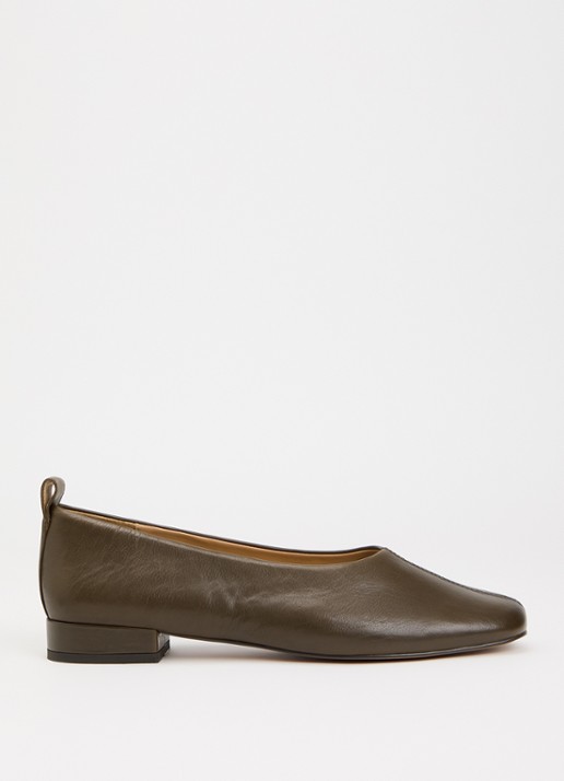 Dune London Highmark ballerina van leer