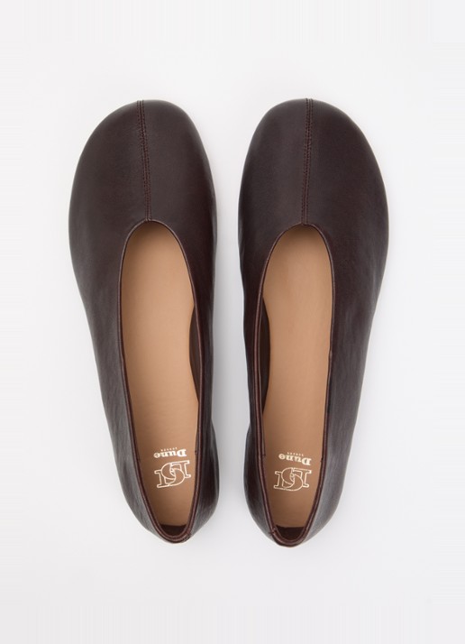 Dune London Highway ballerina van leer - detail 3 beige