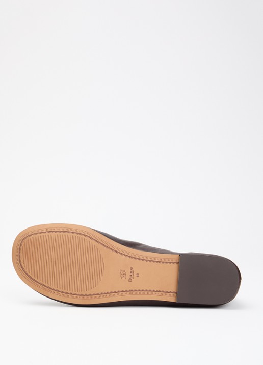 Dune London Highway ballerina van leer - detail 4 beige