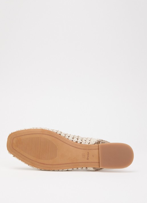 Dune London Hollianne slingback van leer - detail 4 gebroken wit
