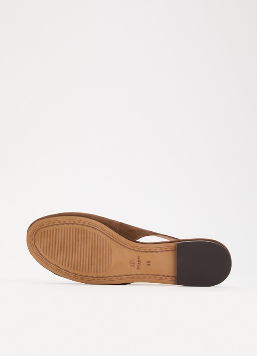 Dune London Honora slingback van leer - detail 4 chocoladebruin
