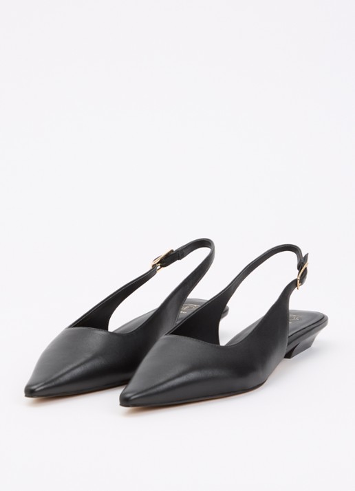 Dune London Hostess slingback van leer - detail 2 zwart