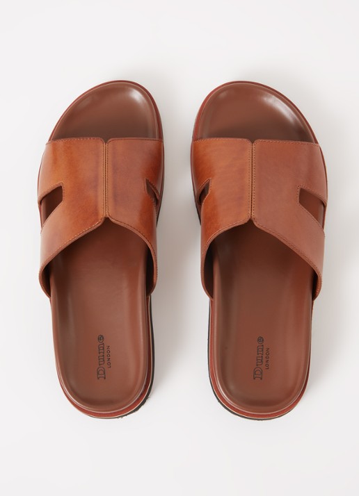 Dune London Insight slipper van leer - detail 3 cognac
