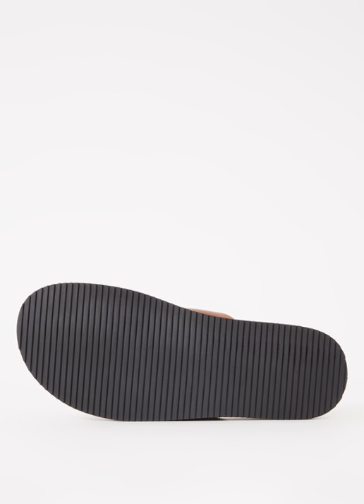 Dune London Insight slipper van leer - detail 4 cognac