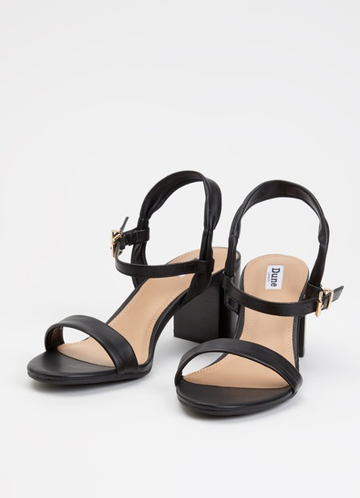 Dune London Jaliz sandalette van leer - detail 3 zwart
