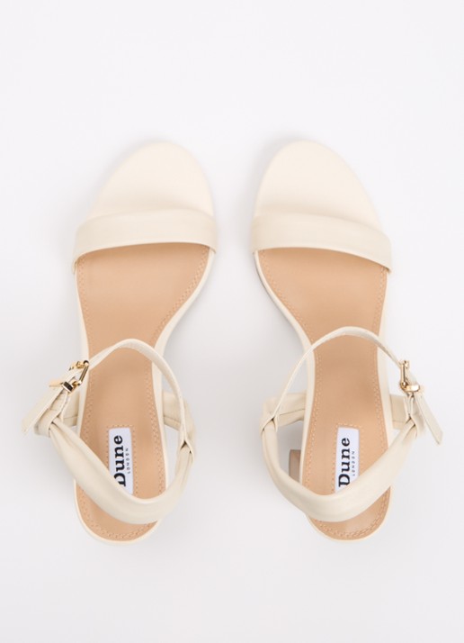 Dune London Jaliz sandalette van leer - detail 2 creme
